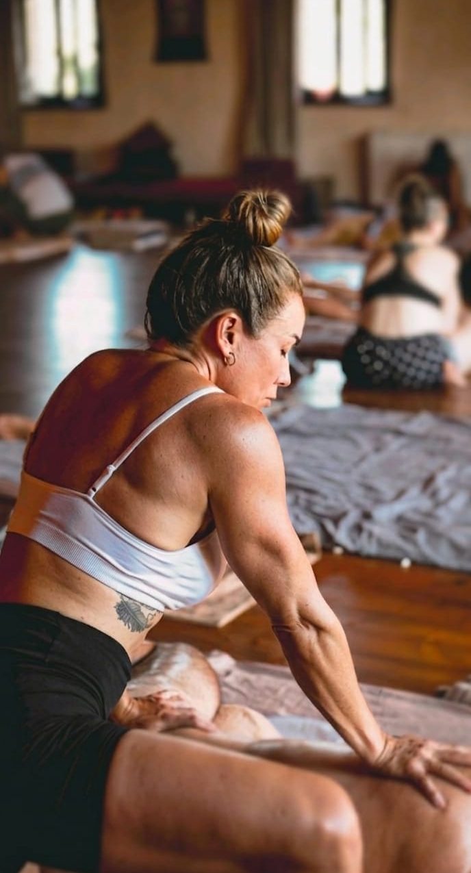 Dámaris Toro en un taller de tacto consciente